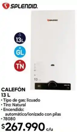 Construmart Splendid calefón oferta