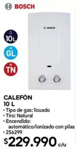 Construmart Bosch calefón oferta