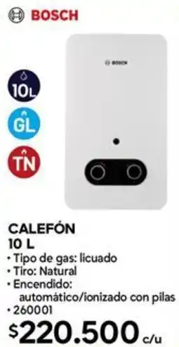 Construmart Bosch calefón oferta