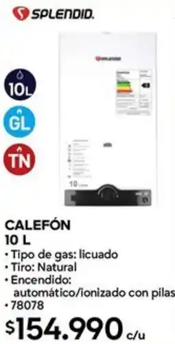 Construmart Splendid calefón oferta