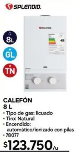 Construmart Splendid calefón oferta