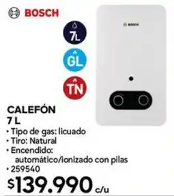 Construmart Bosch calefón oferta