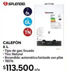 Construmart Splendid calefón oferta