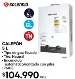 Construmart Splendid calefón oferta