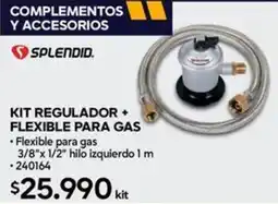 Construmart Splendid kit regulador + flexible para gas oferta