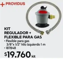 Construmart +providus kit regulador + flexible para gas oferta