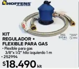 Construmart Hoffens kit regulador + flexible para gas oferta