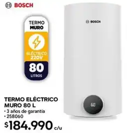 Construmart Bosch termo eléctrico muro oferta