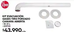 Construmart Rheem kit evacuación gases tiro forzado camara abierta oferta