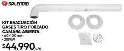 Construmart Splendid kit evacuación gases tiro forzado camara abierta oferta