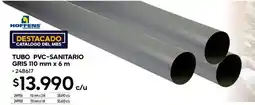 Construmart Hoffens tubo pvc-sanitario gris oferta