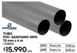 Construmart Hoffens tubo pvc-sanitario gris oferta
