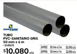 Construmart Hoffens tubo pvc-sanitario gris oferta