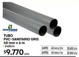 Construmart Hoffens tubo pvc-sanitario gris oferta