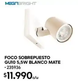 Construmart Megabright foco sobrepuesto blanco mate oferta