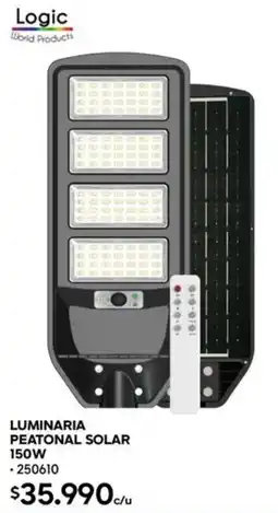 Construmart Logic world products luminaria peatonal solar oferta