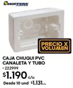 Construmart Hoffens caja chuqui pvc canaleta y tubo oferta