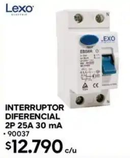 Construmart Lexo interruptor diferencial 2P 25A 30 mA oferta