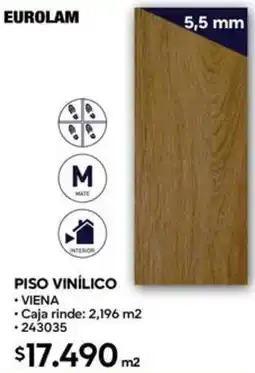 Construmart Eurolam piso vinílico oferta