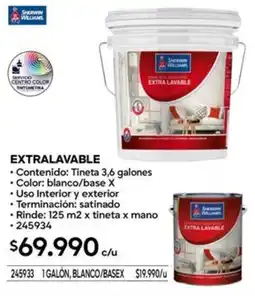 Construmart Sherwin williams extralavable oferta