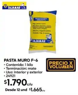 Construmart Tajamar pasta muro F-6 oferta