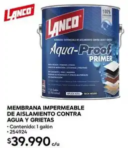 Construmart Lanco membrana impermeable de aislamiento contra agua y grietas oferta