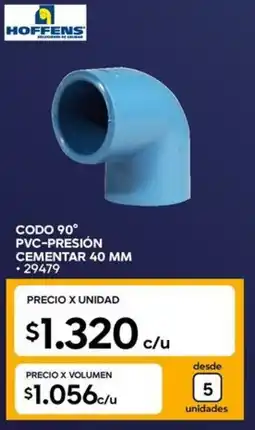 Construmart Hoffens codo 90° pvc-presión cementar oferta