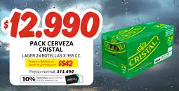 Unimarc Cristal cerveza oferta