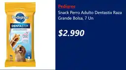 Lider Pedigree snack perro adulto dentastix raza grande bolsa oferta
