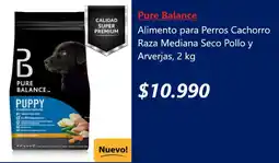 Lider Pure balance alimento para perros cachorro raza mediana seco pollo y arverjas oferta