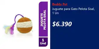 Buddy pet juguete para gato pelota sisal