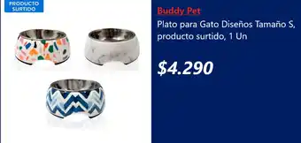 Buddy pet plato para gato diseños tamaño s, producto surtido