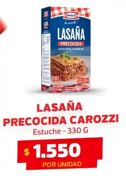 Super Ganga Carozzi precocida lasaña estuche oferta