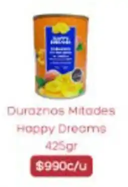 Supermercados Romanini Happy dreams duraznos mitades oferta