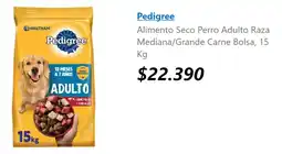 Lider Pedigree alimento seco perro adulto raza mediana/grande carne bolsa oferta