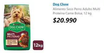 Dog chow alimento seco perro adulto multi proteina carne bolsa
