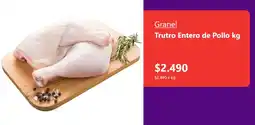 Santa Isabel Granel trutro entero de pollo oferta