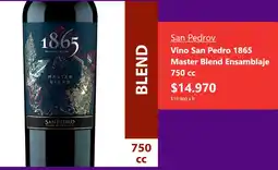 Santa Isabel San pedrov vino san pedro 1865 master blend ensamblaje oferta