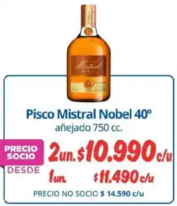 Alvi Pisco mistral nobel 40° añejado oferta