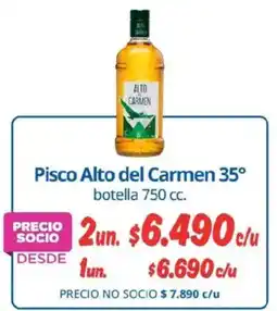 Alvi Alto del carmen 35° pisco oferta