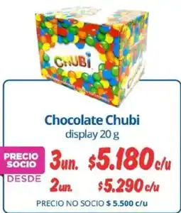Alvi Chubi chocolate display oferta
