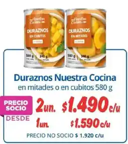 Alvi Nuestra cocina duraznos en mitades o en cubitos oferta