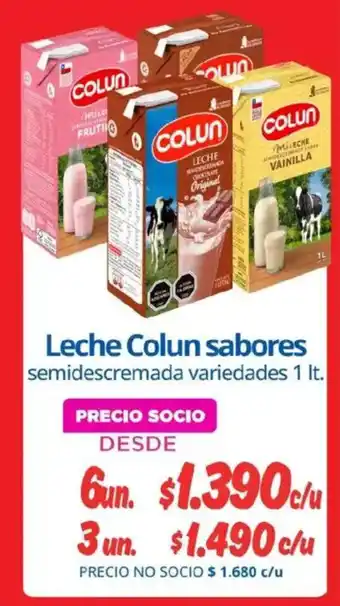 Colun leche sabores semidescremada variedades