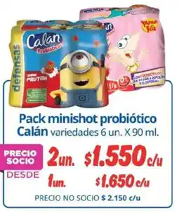 Alvi Calán pack minishot probiótico variedades oferta