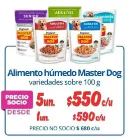 Alvi Master dog alimento húmedo variedades sobre oferta