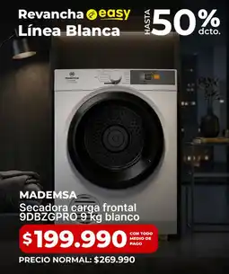 Easy Mademsa secadora carga frontal 9DBZGPRO oferta