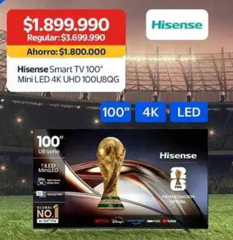 Hisense smart tv 100"