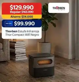 Lider Thorben estufa infrarroja thor compact wifi negro oferta