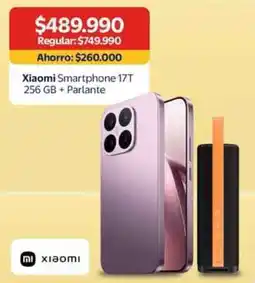 Lider Xiaomi smartphone 17T + parlante oferta