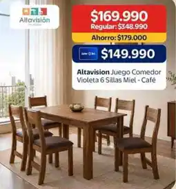 Lider Altavision juego comedor violeta miel - café oferta